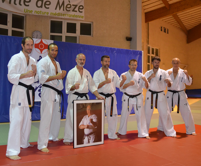 Les instructeurs du stage de karaté Kyokushinkai Grand Sud 2017 à Mèze