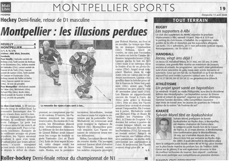 Article Kyokushinkai - Midi Libre du dimanche 13 avril 2008