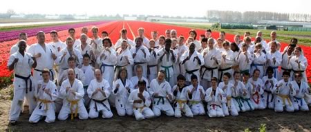 Photo de groupe lors du stage chez Shihan Egberth THOMAS aux Pays-Bas