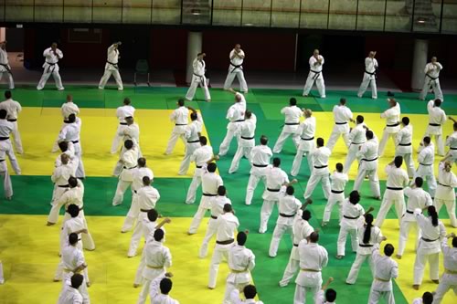 STage de karaté Kyokushinkai avec Kancho Matsui et shihan Gorai