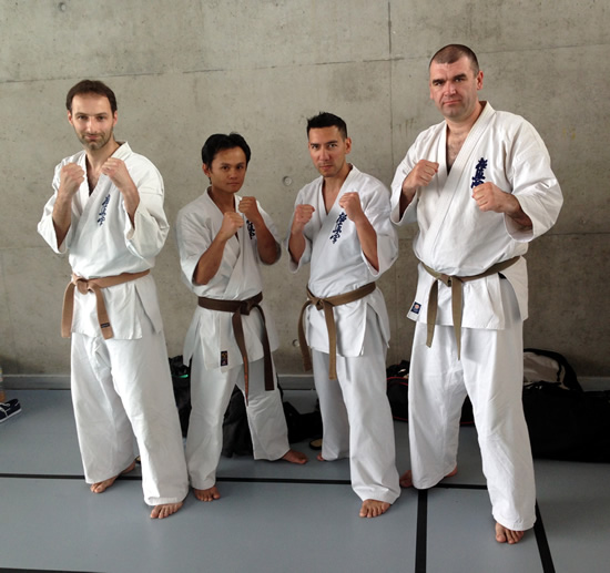 Mihaly BANYAI, Olivier NGUYEN et Gauthier HADERER promus ceinture noire FFK