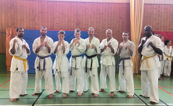La délégation du Ryuko Dojo lors du passage de grades Kyokushinkai zone sud 2015