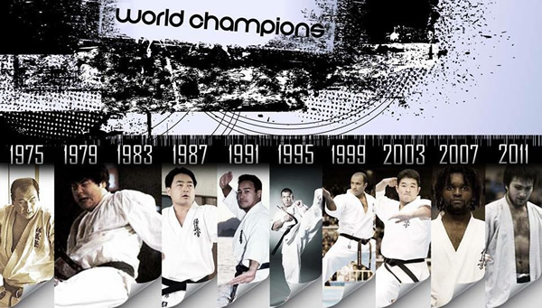 Les champions du monde de karaté Kyokushinkai
